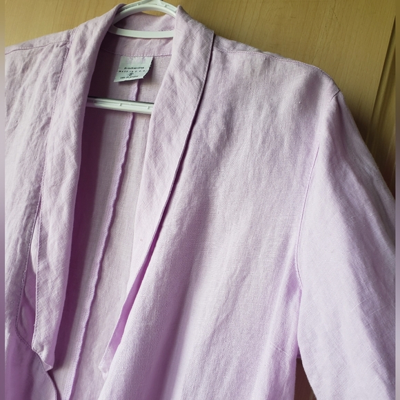 CLICK 100% Linen Lavender Women's Jacket - Picture 7 of 13